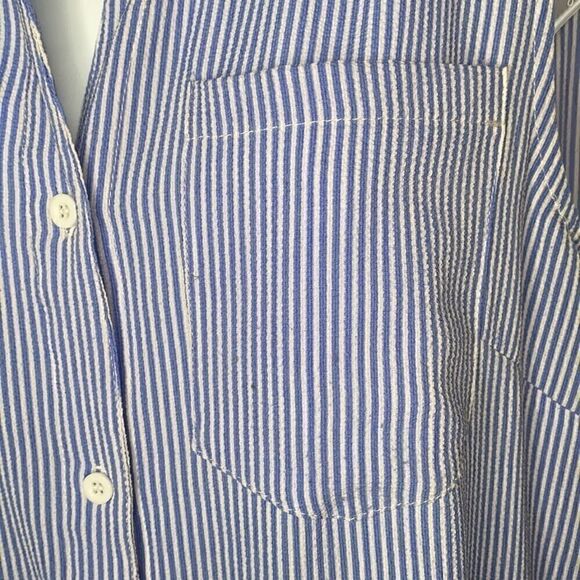 Papillon Tunic Blue White Stripe blouse - Picture 4 of 6